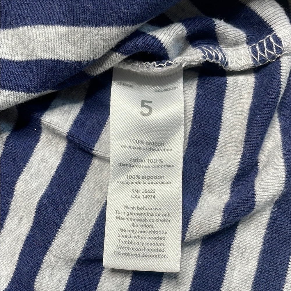 CARTERβS Striped Blue and Gray Kids Shirt - Picture 6 of 8